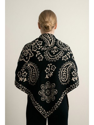 Shophia Kadın Üçgen Desenli Çift Yönlü Triko Şal