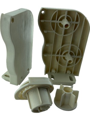 MorPerde Çiftli Mekanizma Krem Kapalı Kasa Kapak ve Mekanizma Takım