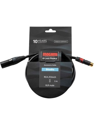 Mogami 12 0039 RCAXLRMS0300BL Rca - Xlr Erkek Monitör/hoporlör Kablosu (3mt) | Dj ve Hi-Fi Sistem Entegrasyonu