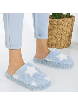 Waykon Yıldız Desen Peluş Ev Terliği