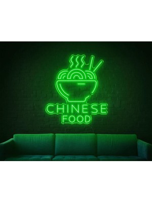 Biz Bu İşin Keyif Kısmındayız Chınese Food Yazılı ve Şekilli Neon Tabela