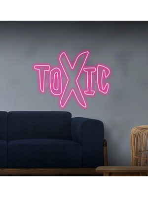 Biz Bu İşin Keyif Kısmındayız Toxıc Yazılı Neon Tabela