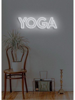 Biz Bu İşin Keyif Kısmındayız Yoga Yazılı Neon Tabela