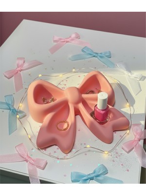 4 Bölmeli Sevimli Kurdele Takı Tabağı / Organizer - Hediyelik Dekoratif Eşya,takı Standı,düzenleyici, NYCRUIN3D