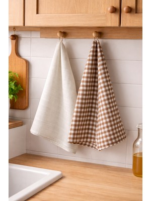 Elvya %100 Pamuk Çift Kat Müslin Mutfak Kurulama Bezi 2’li Set 40X60 cm Emici Yumuşak Mutfak Havlusu - Elv-Mkb