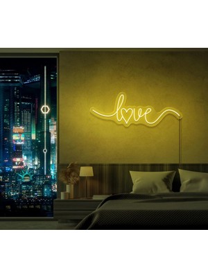 Biz Bu İşin Keyif Kısmındayız Love Yazılı Neon Tabela