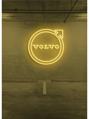 Biz Bu İşin Keyif Kısmındayız Rent A Carlara Özel Volvo Logo Neon Tabela