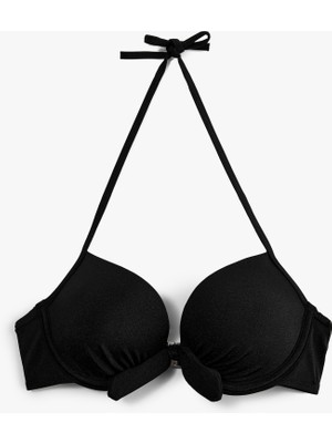 Koton Kalp Yaka Fiyonklu Push-Up Bikini Üstü
