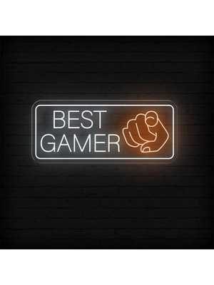 Biz Bu İşin Keyif Kısmındayız Best Gamer Yazılı ve Şekilli Neon Tabela