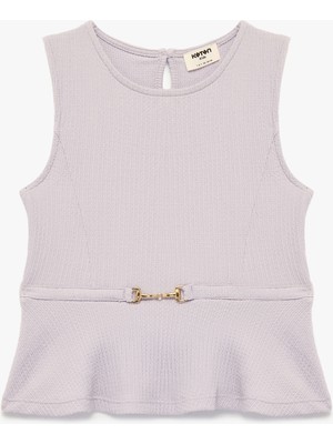 Koton Bisiklet Yaka Toka Detaylı Kolsuz Bluz