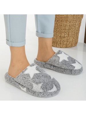 Waykon Yıldız Desen Peluş Ev Terliği