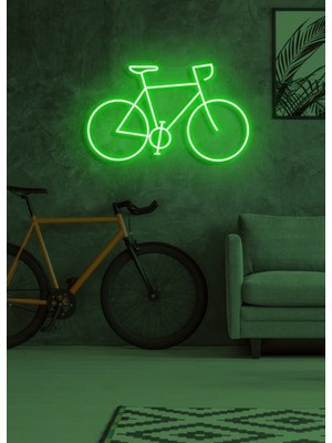 Biz Bu İşin Keyif Kısmındayız Bisiklet Figürlü Neon Tabela