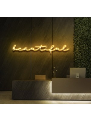 Biz Bu İşin Keyif Kısmındayız Beautiful Yazılı Neon Tabela