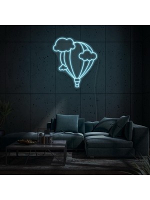 Biz Bu İşin Keyif Kısmındayız Uçan Balon Şekilli Neon Tabela