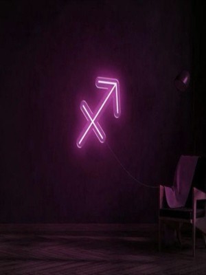 Biz Bu İşin Keyif Kısmındayız Yay Burcu Sembolü Pleksi Neon Tabela