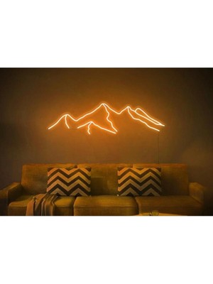 Biz Bu İşin Keyif Kısmındayız Dağ Pleksi Neon Tabela