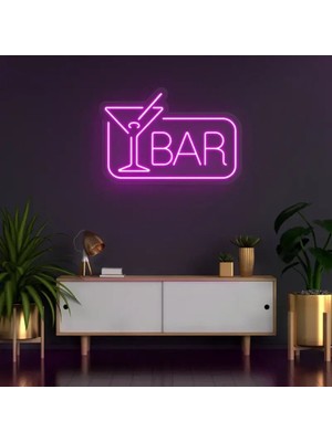 Biz Bu İşin Keyif Kısmındayız Bar Yazılı ve Şekilli Neon Tabela