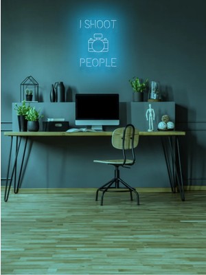 Biz Bu İşin Keyif Kısmındayız I Shoot People Yazılı ve Şekilli Neon Tabela