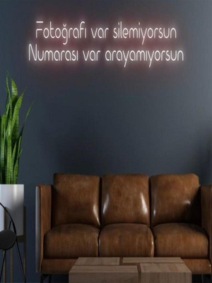 Biz Bu İşin Keyif Kısmındayız Fotorafı Var Silemiyorsun Numarası Var Arayamıyorsun Yazılı Neon Tabela