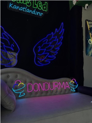 Biz Bu İşin Keyif Kısmındayız Dondurma Yazılı ve Şekilli Neon Tabela
