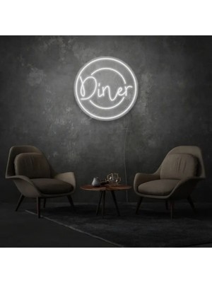 Biz Bu İşin Keyif Kısmındayız Restoranlara Özel Diner Yazılı Neon Tabela