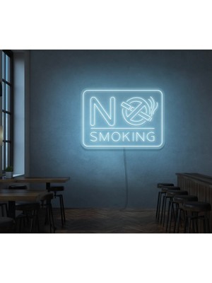 Biz Bu İşin Keyif Kısmındayız No Smokıng Yazılı ve Şekilli Neon Tabela