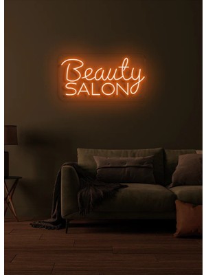 Biz Bu İşin Keyif Kısmındayız Beauty Salon Yazılı Neon Tabela