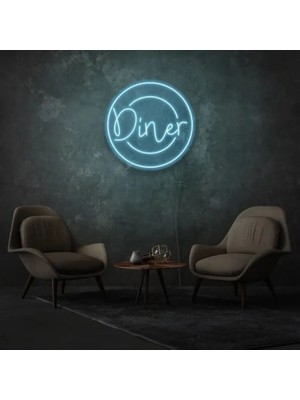 Biz Bu İşin Keyif Kısmındayız Restoranlara Özel Diner Yazılı Neon Tabela