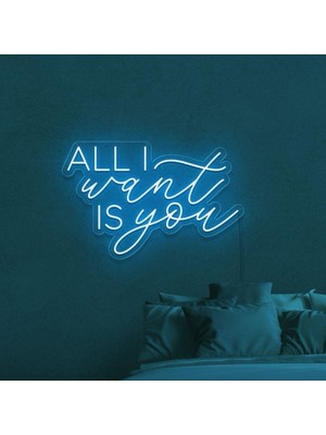 Biz Bu İşin Keyif Kısmındayız All I Want Is You Yazılı Neon Tabela