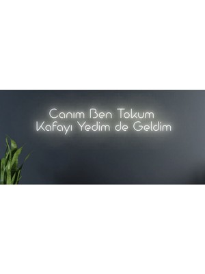 Biz Bu İşin Keyif Kısmındayız Canım Ben Tokum Kafayı Yedim De Geldim Yazılı Neon Tabela