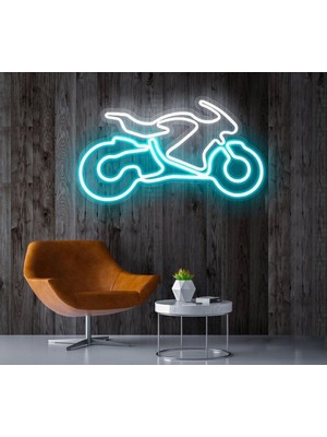 Biz Bu İşin Keyif Kısmındayız Rent A Carlara Özel Motor Figürlü Neon Tabela