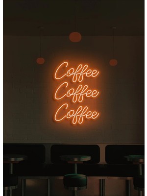 Biz Bu İşin Keyif Kısmındayız Coffee Coffee Coffee Yazılı Neon Tabela