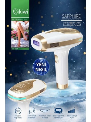 Kiwi KEP-6837 Ipl Lazer Epilasyon Aleti Safir Buz Başlık