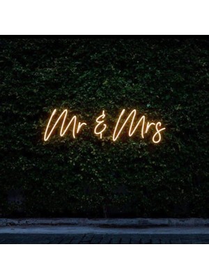 Biz Bu İşin Keyif Kısmındayız Mr & Mrs Yazılı Neon Tabela
