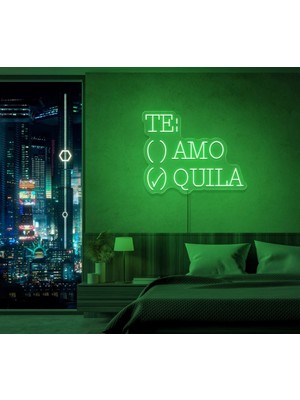 Biz Bu İşin Keyif Kısmındayız Te:amo/quıla Yazılı ve Şekilli Neon Tabela