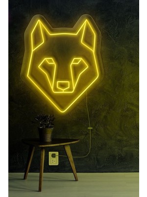 Biz Bu İşin Keyif Kısmındayız Kurt Figürlü Neon Tabela