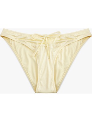 Koton Drapeli Fiyonk Detaylı Parlak Bikini Altı