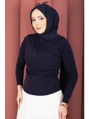 Ozk Taş Detaylı Sandy Body Lacivert