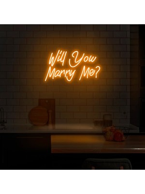 Biz Bu İşin Keyif Kısmındayız Will You Marry Me? Yazılı Neon Tabela
