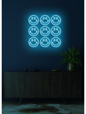 Biz Bu İşin Keyif Kısmındayız Gülücük Figürlü Neon Tabela