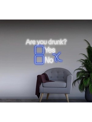 Biz Bu İşin Keyif Kısmındayız Are You Drunk? Yazılı ve Şekilli Neon Tabela