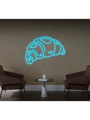 Biz Bu İşin Keyif Kısmındayız Kruvasan Şekilli Neon Tabela