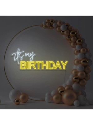 Biz Bu İşin Keyif Kısmındayız Its My Bırthday Yazılı Neon Tabela