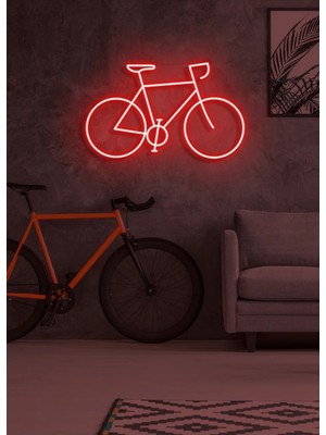 Biz Bu İşin Keyif Kısmındayız Bisiklet Figürlü Neon Tabela