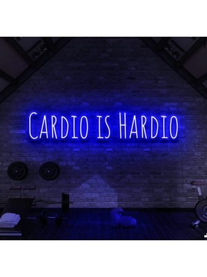 Biz Bu İşin Keyif Kısmındayız Cardıo Is Hardıo Yazılı Neon Tabela
