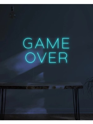 Biz Bu İşin Keyif Kısmındayız Game Over Yazılı Neon Tabela