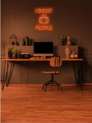 Biz Bu İşin Keyif Kısmındayız I Shoot People Yazılı ve Şekilli Neon Tabela