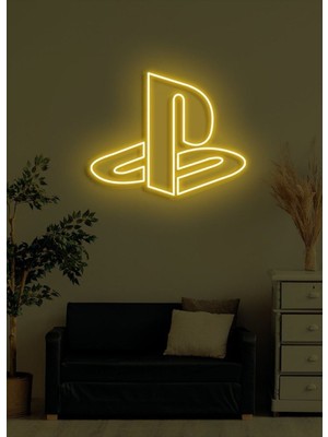 Biz Bu İşin Keyif Kısmındayız Playstation Logo Neon Tabela