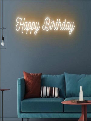 Biz Bu İşin Keyif Kısmındayız Happy Birthday Yazılı Pleksi Neon Tabela