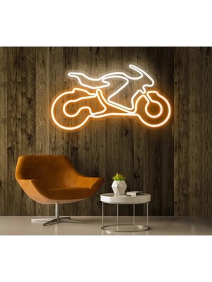 Biz Bu İşin Keyif Kısmındayız Rent A Carlara Özel Motor Figürlü Neon Tabela